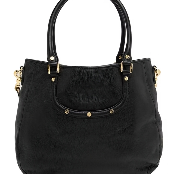 Tory Burch Amanda Black Leather Shoulder /Crossbody Bag - Picture 3 of 11